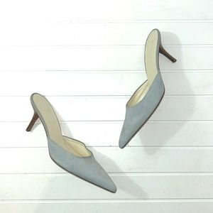 Helmut Lang Suede Heeled Mules